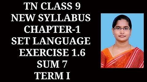 9th std maths chapter-1 Set language | Exercise 1.6 (7th sum) | samacheer year 2020-2021