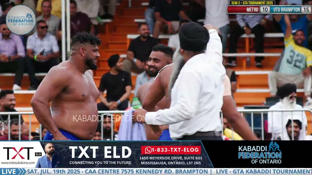 Semi 2 - GTA Kabaddi Tournament 2025 - Metro Punjab Vs. United Brampton