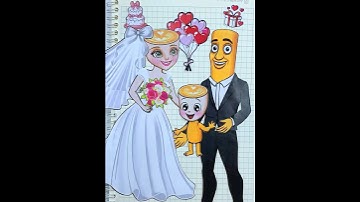 Italian Brainrot Sticker | Lovely Wedding TUNG TUNG SAHUR and BALLERINA CAPPUCCINA  | Taco Paper DIY