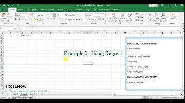 How to Use Excel TAN Function
