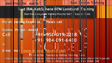 IBM WebSphere BPM Lombardi freelance online training in India