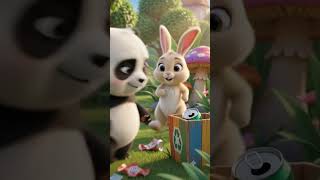 Together We Can! 🐼🐰 Cute Animal Friends Clean Up | M A Kids Club #shorts