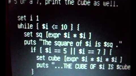 TCL Script with Loop and IF statement.