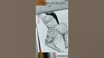 realistic drawing @KKVSH // sketch drawing /  Instagram queen 👑 / rapid sketch / 4x speed // part 3
