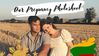 Our Pregnancy Photoshoot 1 Month Before Our Baby Is Due! | AMWF (Filipino - Lithuanian) Couple Vlog