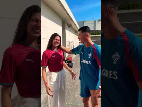 Cristiano Ronaldo’s reaction to meeting longtime fan Celine Dept ❤️😭