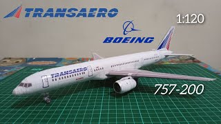 Hermercraft Models || Transaero Airlines Boeing 757200 no winglet