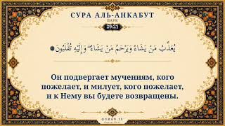 Сура Аль-Анкабут | Коран на русском | Мухаммад Айюб • Перевод Эльмира Кулиева