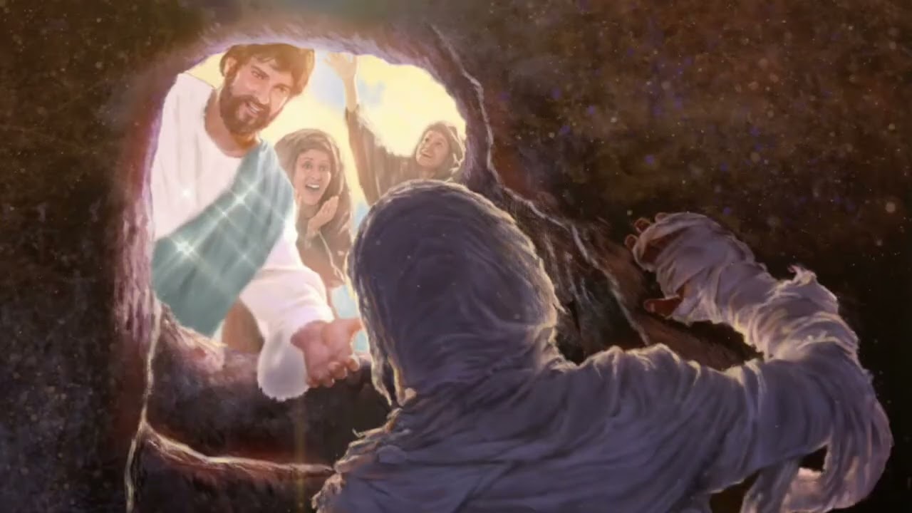 Jesus Raised Lazarus ✝ | HD No Copyright Christian Background Video | Bible Story Motion Graphics