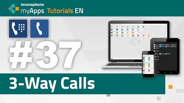 #37 myApps Tutorial — Phone App & Softphone App - 3-Way Calls (14r2, 15r1) | EN