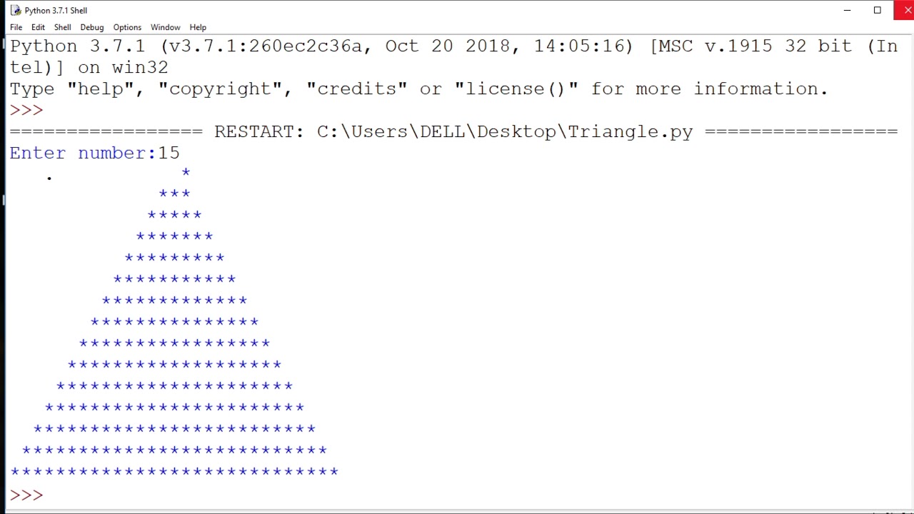 word triangle in python assignment expert