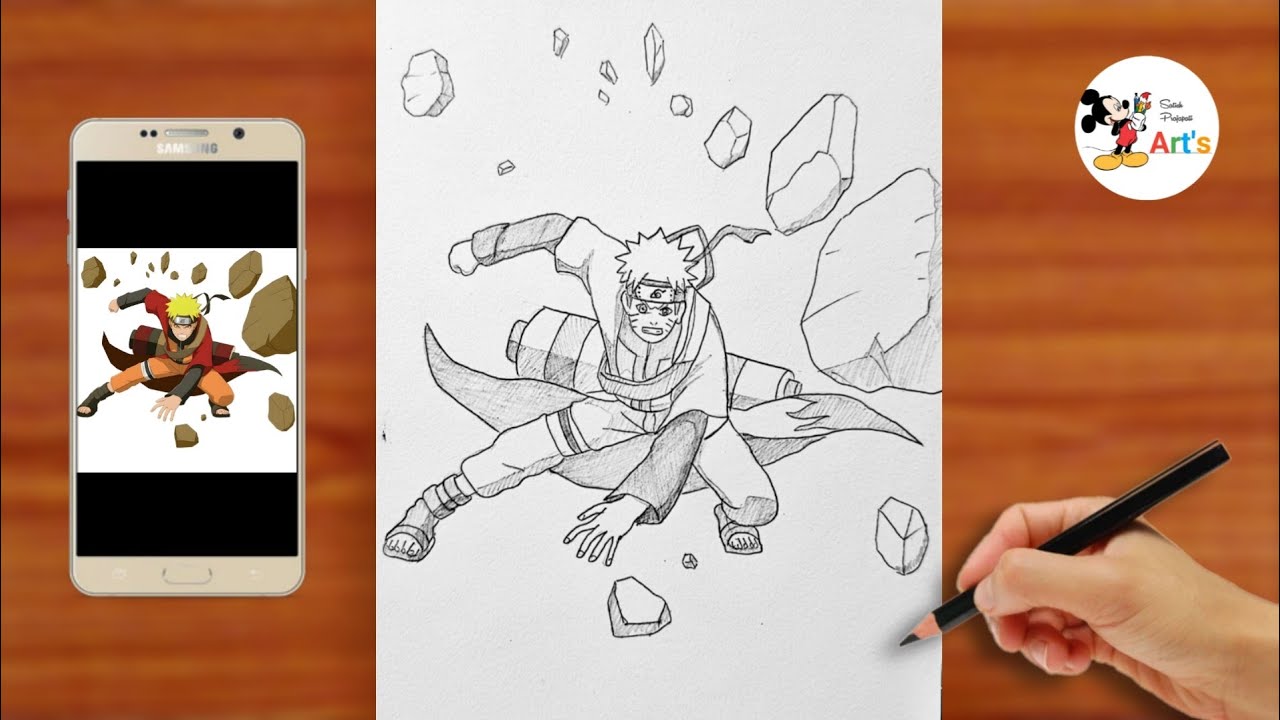 How to draw Naruto Uzumaki Sage Mode Full Body || Easy Drawing Step by Step for begginers