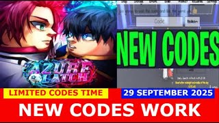 NEW CODES September 29, 2025* [ QOL UPDATE ] Azure Latch ROBLOX