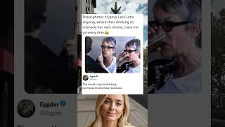 These photos of Jamie Lee Curtis arguing, where she's drinking so intensely her neck strains These photos of Jamie Lee Curtis arguing, where she's drinking so intensely her neck strains