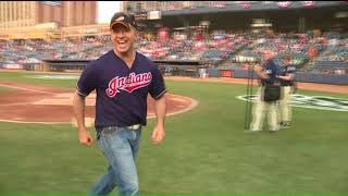 Gabe throws out first pitch at Akron Rubber Ducks home opener