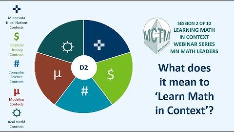 Session 2 of10 part Learning Math in Context Webinar Series: Context Matters.  Story Matters.