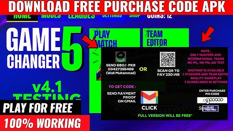 Download Game Changer 5 V4.1 TESTING met gratis aankooppincode | Game Changer 5 v4.1 TESTING Gratis