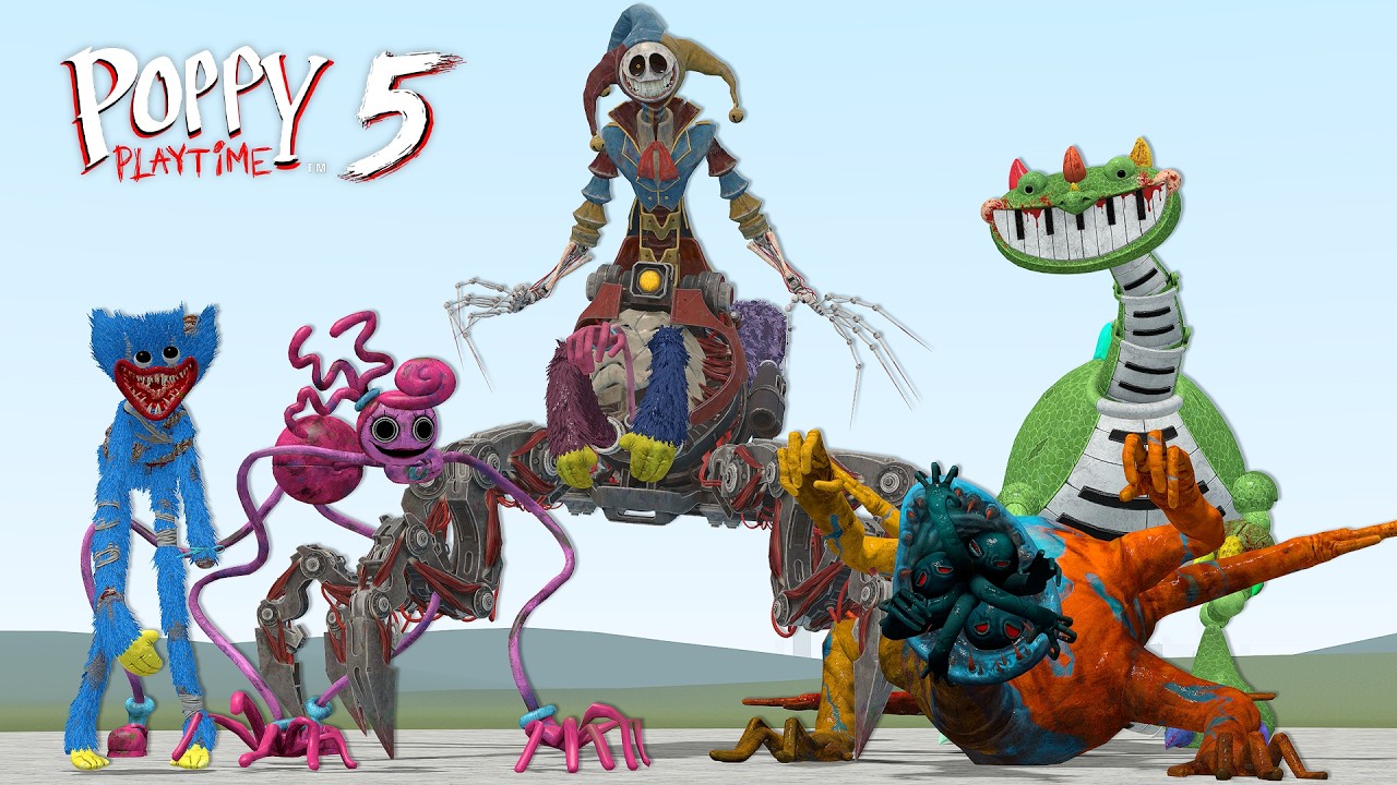 Surviving All Chapter 4 And 5 Monsters Poppy Playtime In Garry's Mod ...