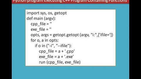 10/11 Chapter 14 Importing C++ programs in Python