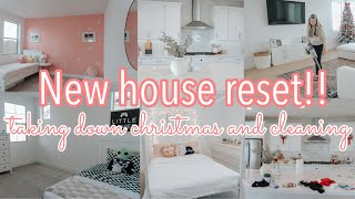 ✨ NEW HOUSE RESET! | TAKING DOWN CHRISTMAS | CLEANING MOTIVATION