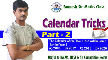 Calendar Problem Tricks Part-2 I Reasoning Tricks in Telugu I Calendar Problems I Ramesh Sir Maths