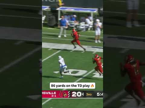 Unreal speed on the play 😮‍💨 #louisvillecardinals  #accfootball #football #collegefootball #cfb