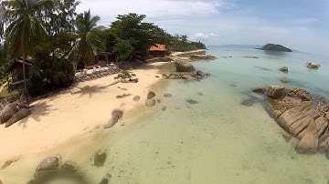 Low level paramotor flying and sea touchdown