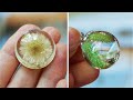 FAIRY PENDANTS MADE FROM DRIED PLANTS AND EPOXY RESIN ART RESIN Dandelion in Resin