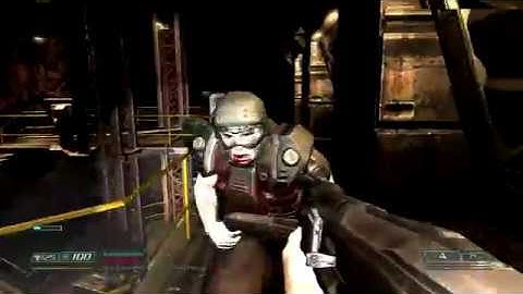 Doom 3 part 1 sub machine gun