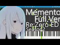 Re:Zero Season2 ED「Memento」Full nonoc