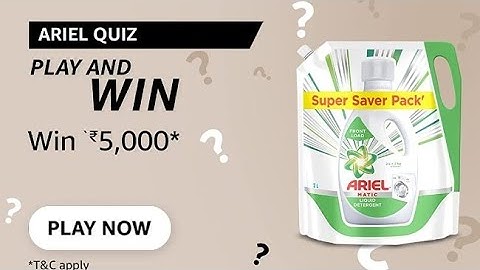 Amazon Ariel Quiz Answers Today | 29 January 2022 | Daily QuizTime