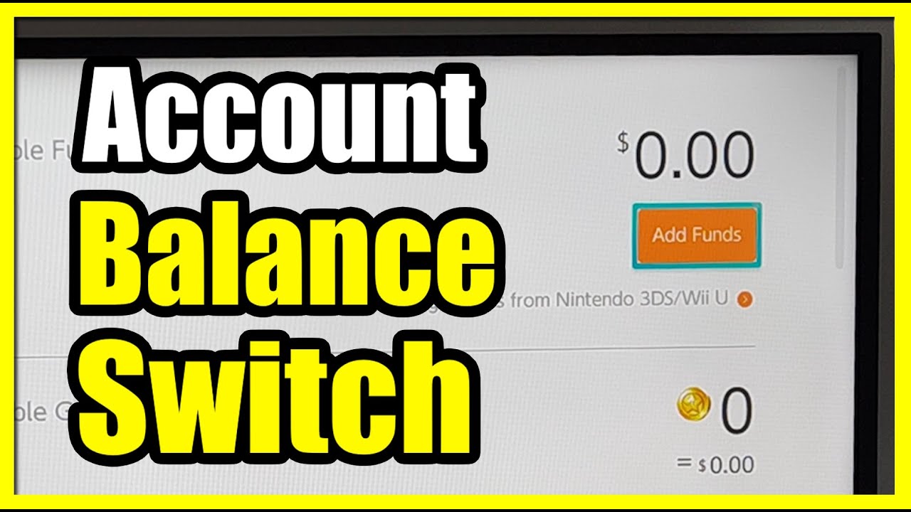 How to See Available Funds on Your Nintendo Switch (Account Balance