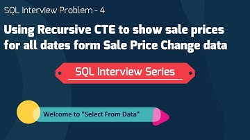 Hard - SQL Query - Interview - Using Recursive CTE to show sale price for all dates