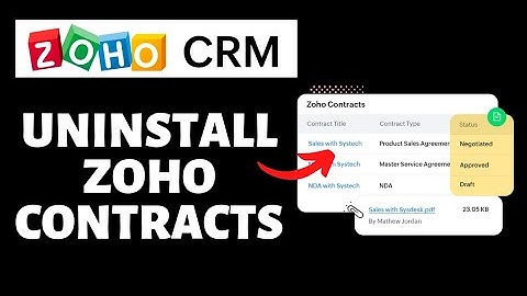 How To Uninstall Zoho Contracts on Zoho CRM | Zoho CRM Tutorial