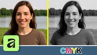 Affinity Tutorial: How to convert 4-color image to Black (CMYK) | Channel Mixer in Affinity