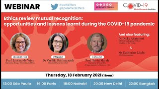Ethics review mutual recognition: Opportunities and lessons learnt during the COVID-19 pandemic