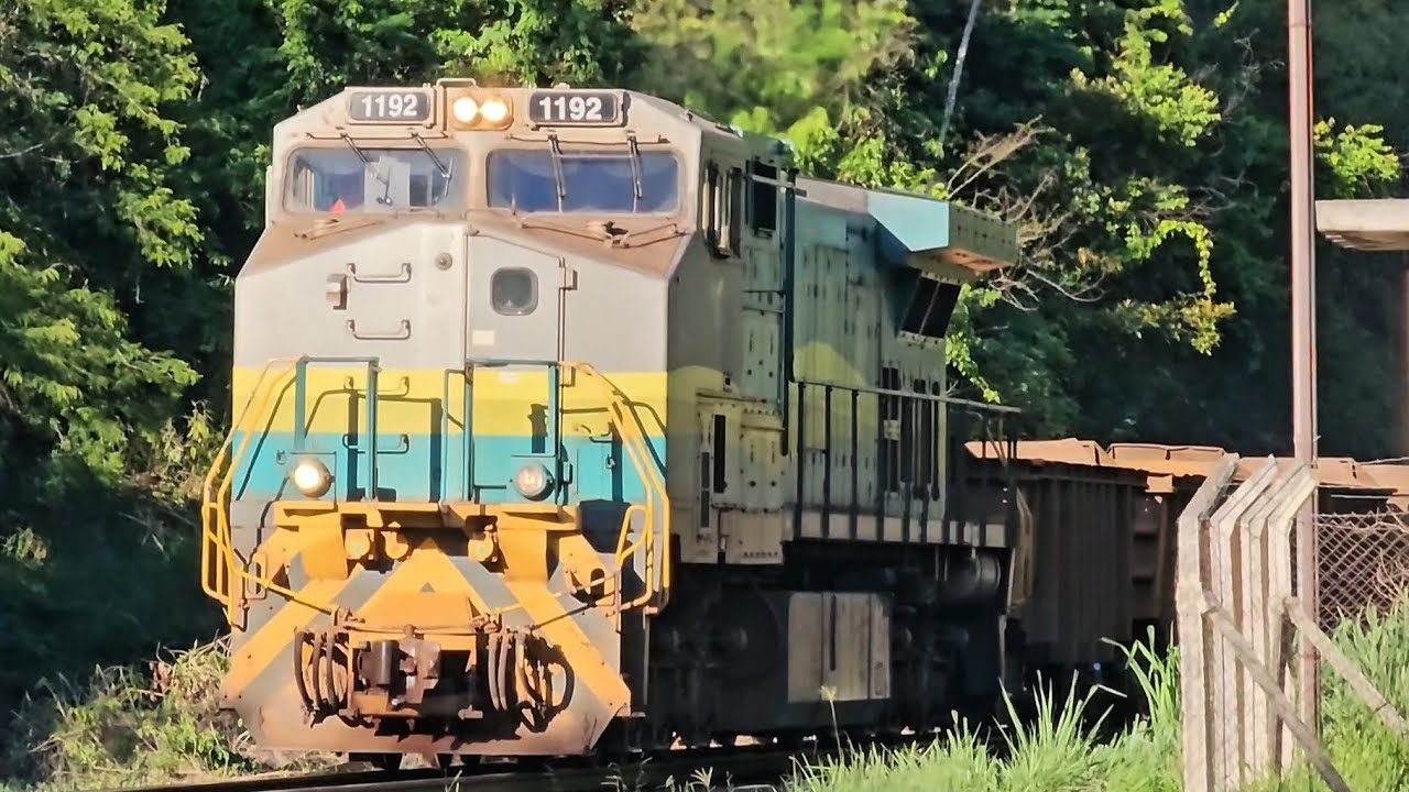 EFVM- TREM DE MINÉRIO PASSANDO POR DESEMBARGADOR DRUMMOND 