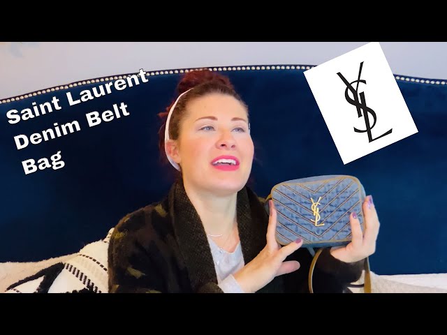 Saint Laurent Marsupio Denim Belt Bag in Blue