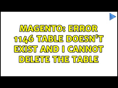 Magento: Error 1146