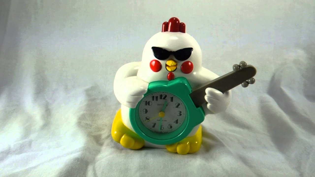 Rhythm Japan Rock N Roll Chicken Rooster Alarm Clock