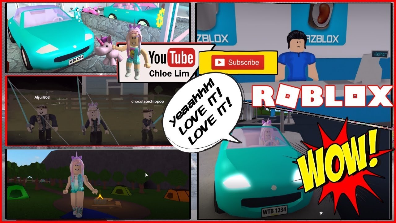 Roblox Welcome To Bloxburg Buying A New Car Bloxus Ts And - chloe tuber roblox moving day gameplay story both good and bad