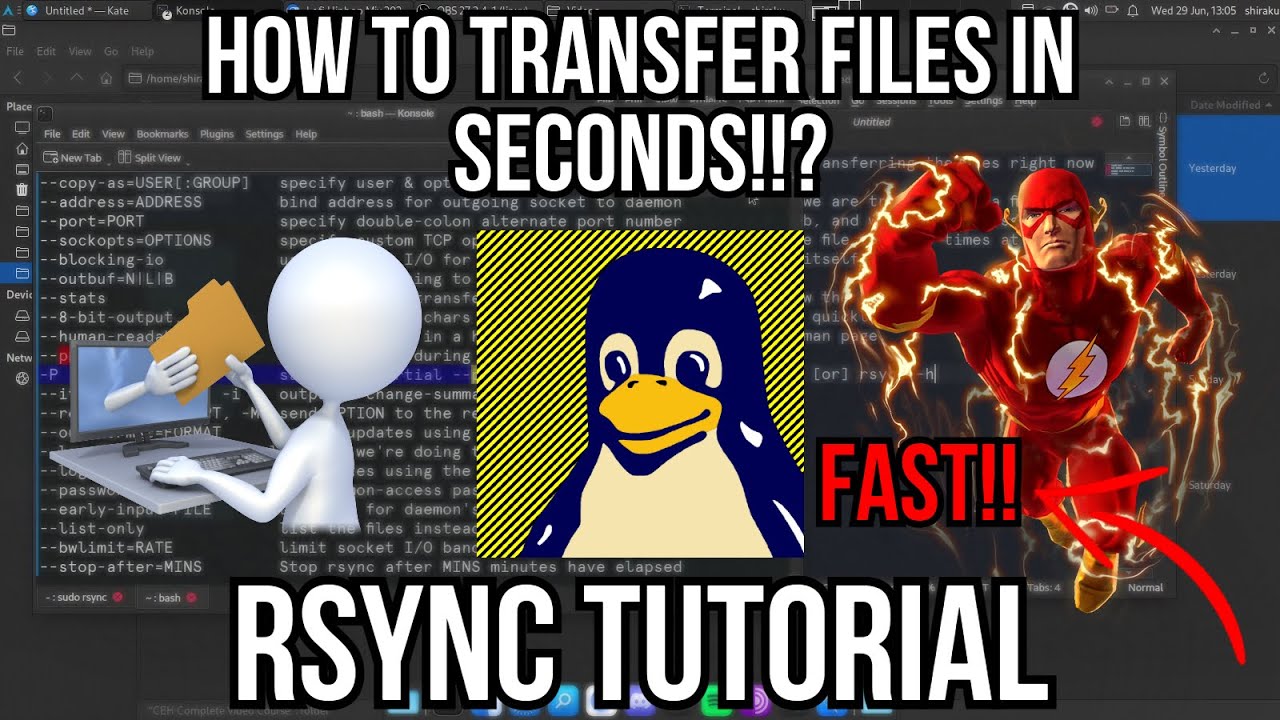 HOW TO TRANSFER FILES REALLY FAST IN LINUX! - YouTube