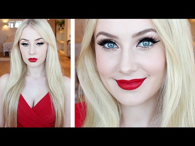 Makeup Tutorial for Fair Skin: Glamorous Pin-Up Look + Hair