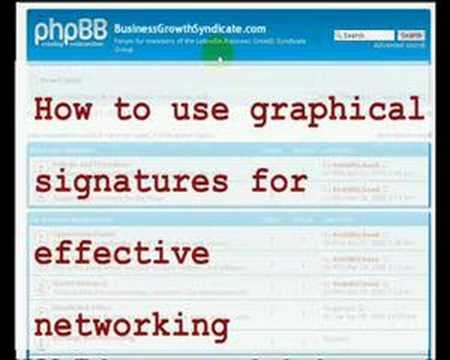 How to use graphical signatures for networking