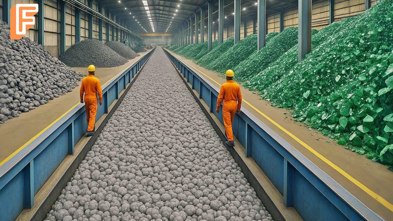 How Foam Glass Is Made From Million Of Tons Of Recycled Glass Inside Massive Recycling Line
