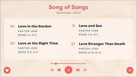 Love at the right time (Song 5:2-6:9) | 20 November 2022