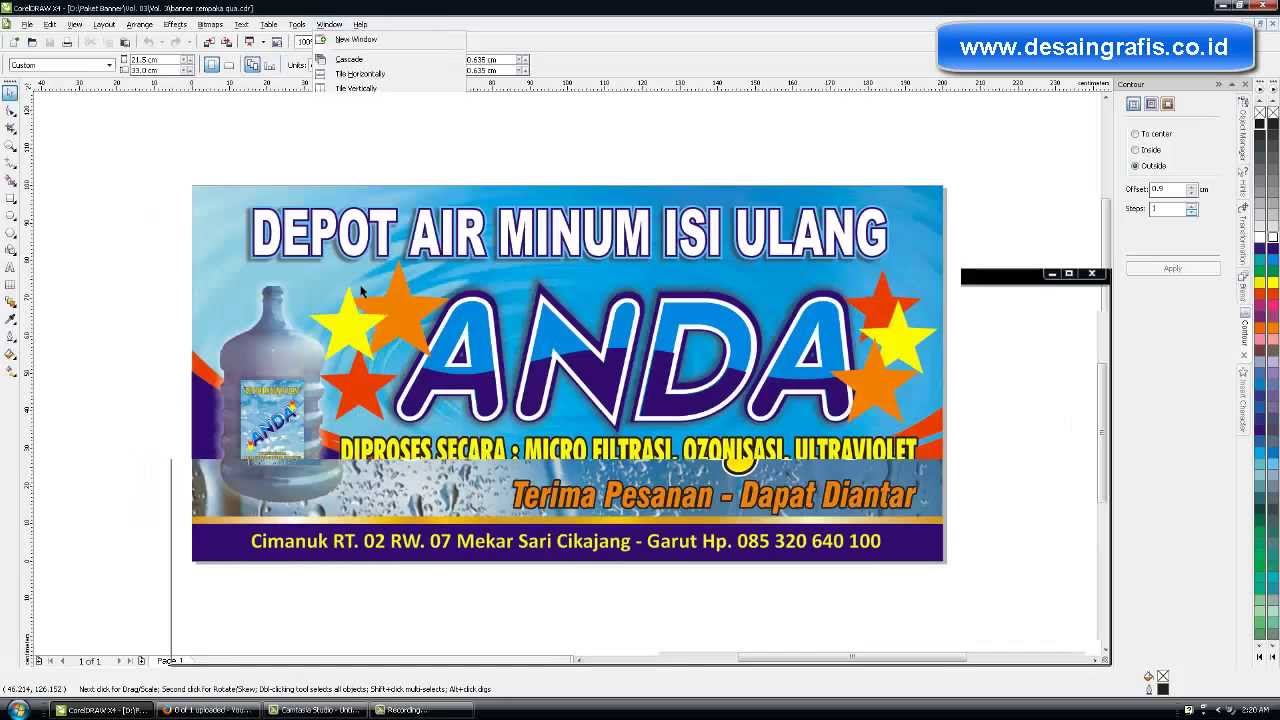 Cara membuat contoh desain spanduk depot air minum isi 