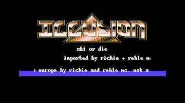ILLUSION (1990) C64 Cracktro [ Ski or die ]