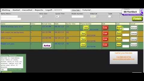 Cell Phone Pager System: Mobile Matradee - Wait List Matradee