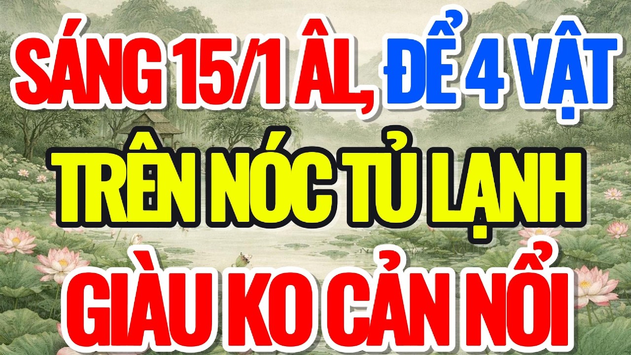ĐÚNG SÁNG 15/1 ÂL, ĐỂ 4 VẬT TRÊN NÓC TỦ LẠNH, GIÀU KO CẢN NỔI - Lời Phật Dạy #loiphatday #phongthuy